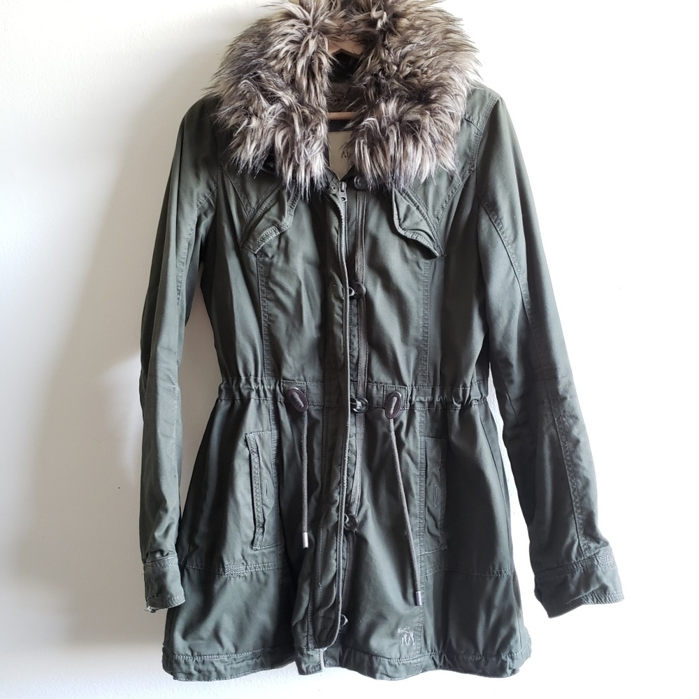 Abercrombie & Fitch Military fur jacket